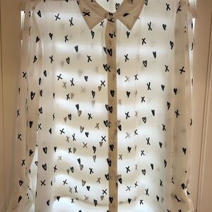 ASOS Monochrome Heart and X Blouse